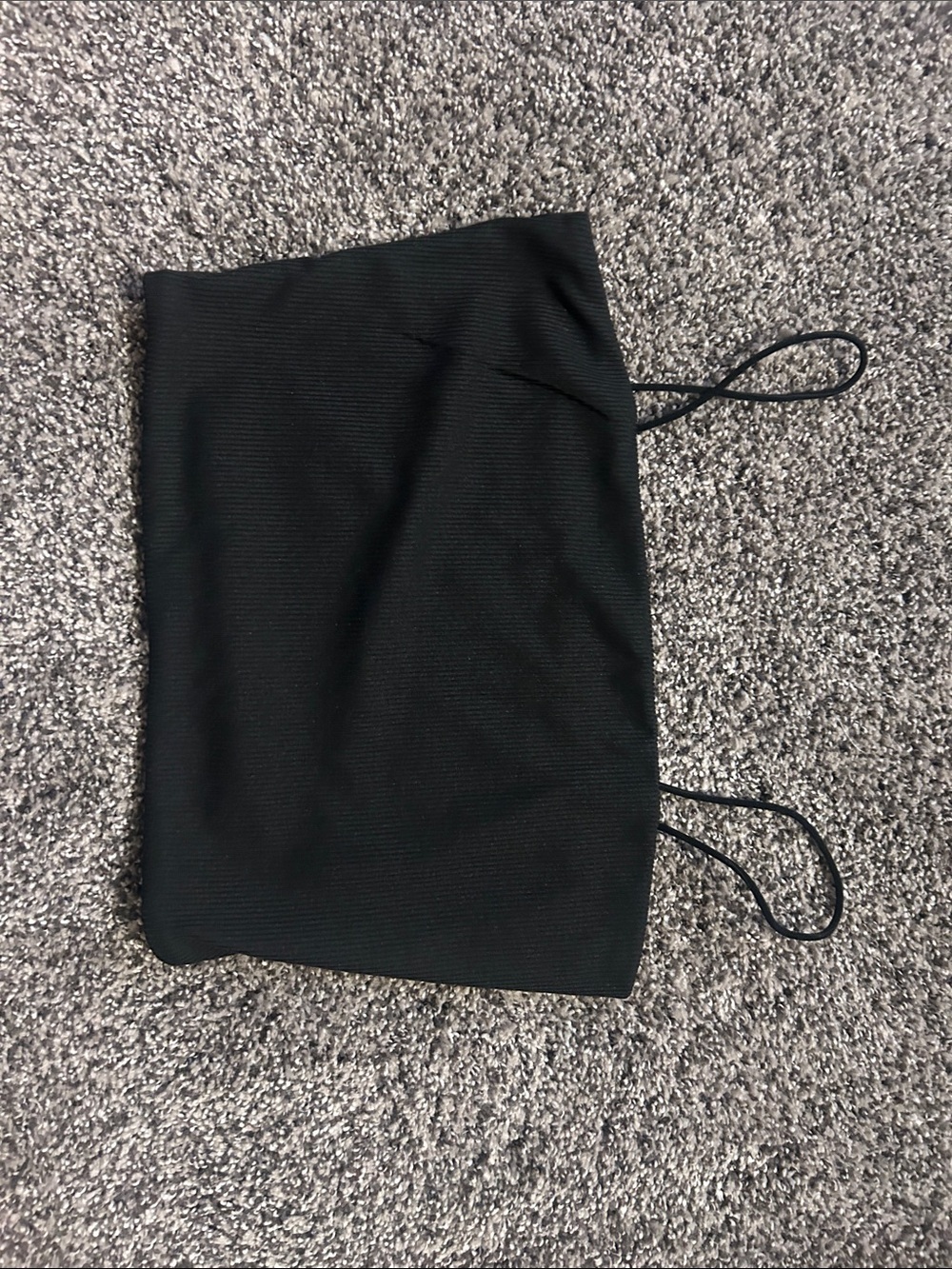 SHEIN Black Ribbed Spaghetti Strap Crop Top Cami Basic Size Small